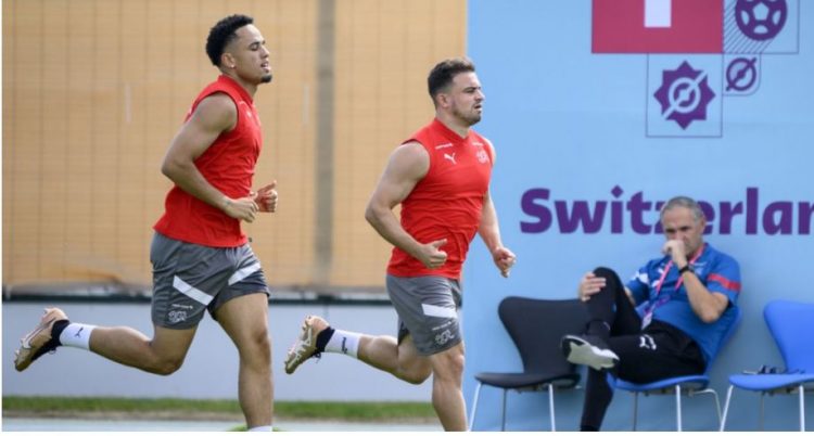 Shaqiri stërvitet për t’u ndeshur me Serbinë