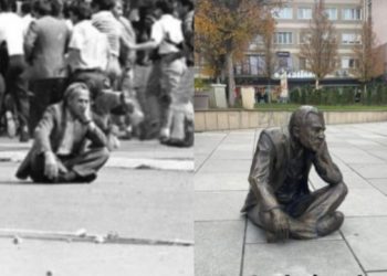 Fotoja gjatë luftës së Kosovës kthehet në statujë