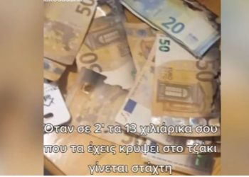 VIDEO/ Fshehu 13 mijë euro në oxhak, burri djeg…