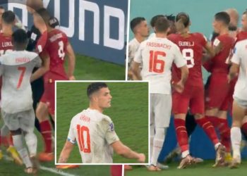 “Ta q** nanën n’p***/ Xhaka shpërthen ndaj serbëve (VIDEO)