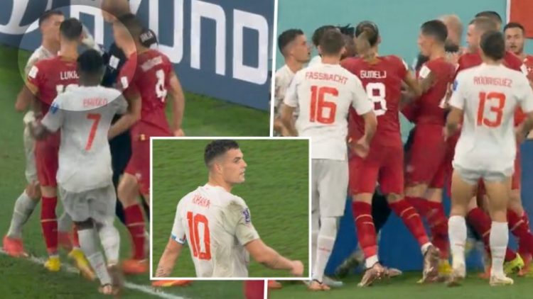 “Ta q** nanën n’p***/ Xhaka shpërthen ndaj serbëve (VIDEO)