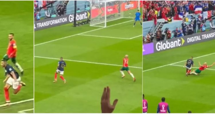 VIDEO/ Mbape si raketë, Amrabat bën 50 m për ta ndalur