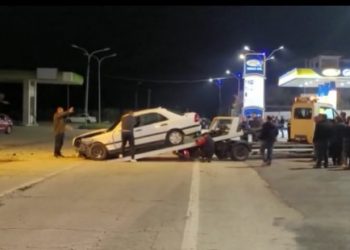 VIDEO/ Aksident në Elbasan-Peqin, dy persona të plagosur