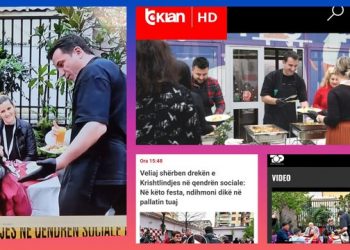 FOTO/ Për një tas supë, Veliaj transmetohet live në 10 TV