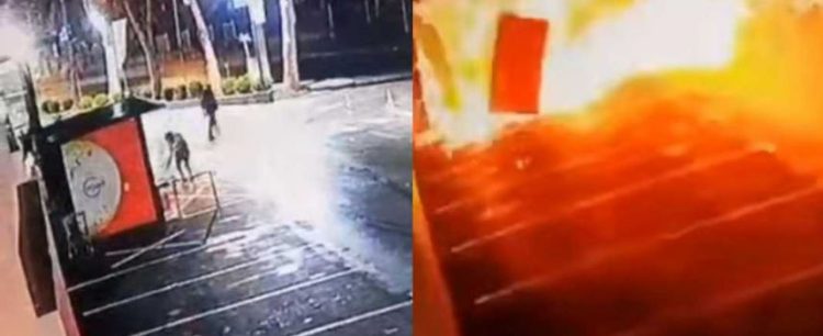 VIDEO/ 4 persona shpërthejnë bankomatin, më pas e vjedhin