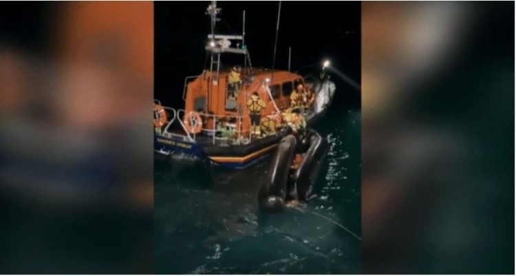 Gomonia u përmbys, momenti kur shpëtohen emigrantët në Britani