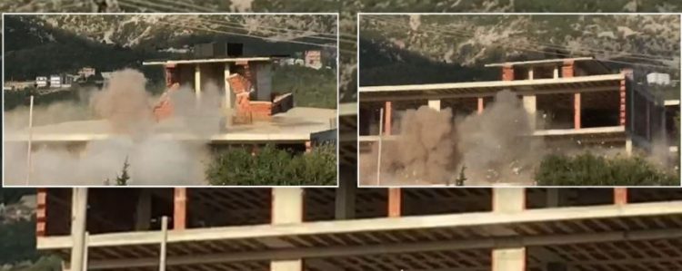 Hidhet në erë ndërtesa në Dhërmi, 30 kg tritol për 5 kate pa leje