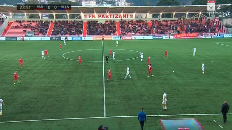 Ndeshja Partizani-Vllaznia, pjesa e parë mbyllet pa gola