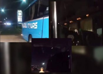 Beograd/ Sulmohet autobusi me shqiptarë të Kosovës (VIDEO)