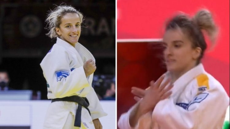 Distria Krasniqi fiton të artën në Paris, feston me ‘Shqiponjë’