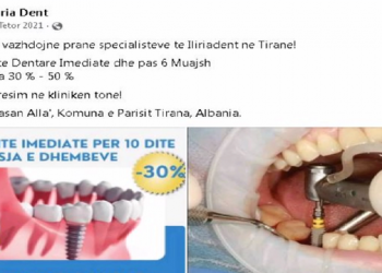 Pacientëve u ranë dhëmbët, në kërkim dentistja në Tiranë