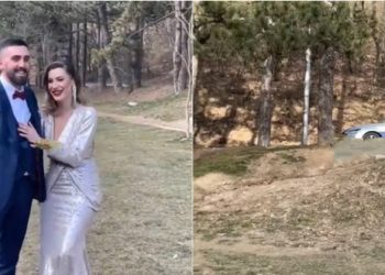 Momente humori gjatë dasmës… shfaqet policia