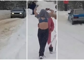 VIDEO – Fansja i tregon gjoksin, piloti hutohet dhe përplas makinën