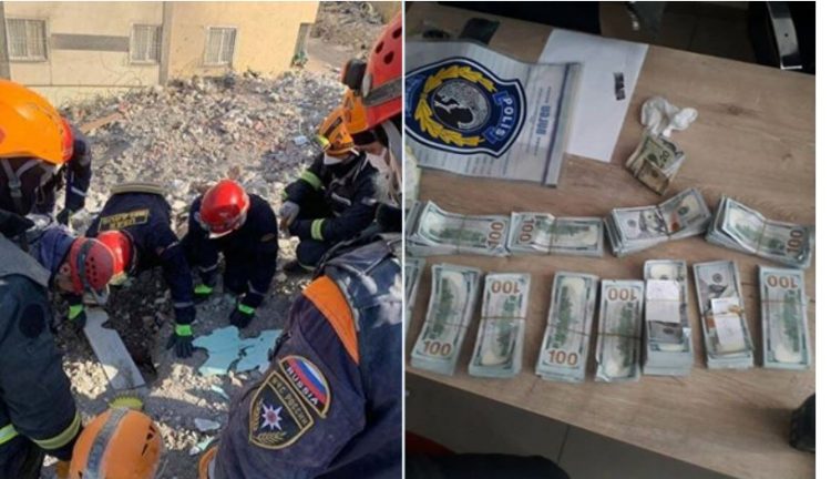 FOTO/ Në rrënojat e një ndërtese në Turqi gjenden 150 mijë dollarë