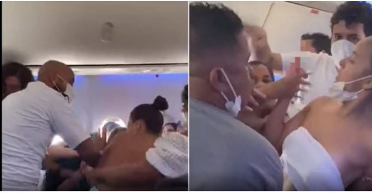 VIDEO/ Gratë zihen në avion, njëra ‘zhvishet’