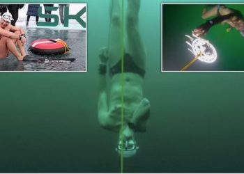 VIDEO/ Zhytësi thyen rekordin, 52m thellësi nën liqenin e ngrirë