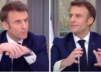 Franca proteston, Macron heq orën luksoze gjatë intervistës