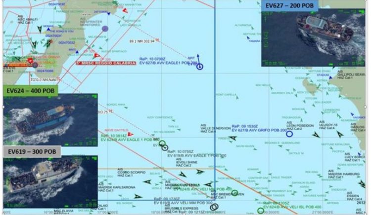 ALARMI, mbi 1300 emigrantë rrezikojnë të mbyten në Mesdhe