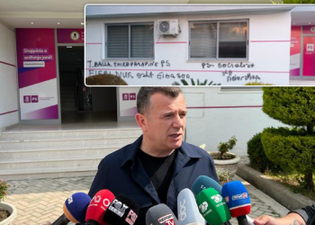 Muret e selisë së PS në Fier mbushen me “parrulla” kundër Ballës