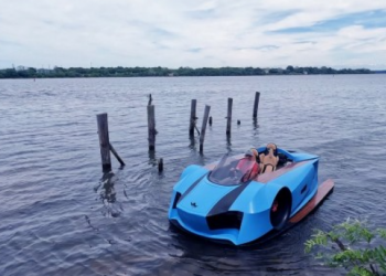 Makina e re amfibe elektrike nga Arosa është i stilit Ferrari