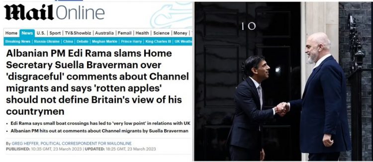 Daily Mail: Çfarë ndodhi në takimin mes Ramës dhe Sunak