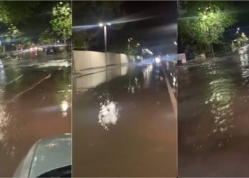 Rrugët e Durrësit përmbyten me disa orë shi