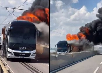VIDEO/ Merr flakë autobusi në Venecia, ja ç’ka ndodhur