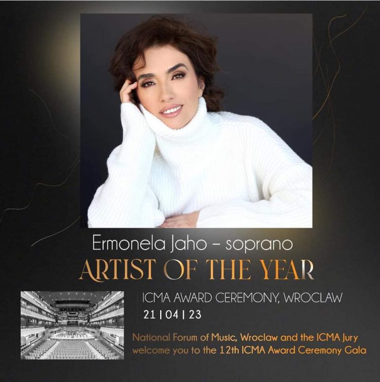 Ermonela Jaho shpallet “Artistja e Vitit” nga ICMA