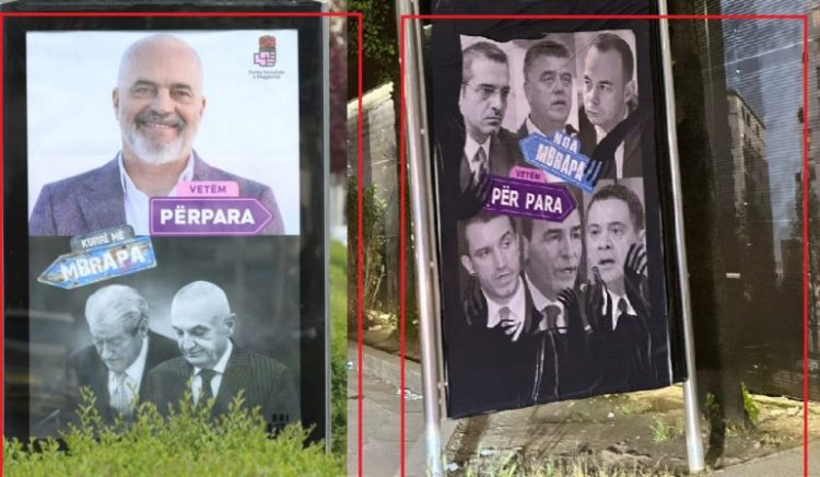 “Luftë” posterash, Berisha i përgjigjet Ramës me ministrat në burg