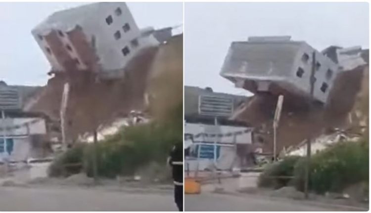 VIDEO/ Si prej letre,ja si rrëzohet ndërtesa nga rrëshqitja e dheut