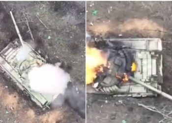 Ja si predha e ukrainasve shkatërron tankun rus (VIDEO)
