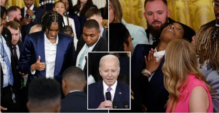 VIDEO/ Basketbollistes i bie të fikët gjatë fjalimit të Joe Biden