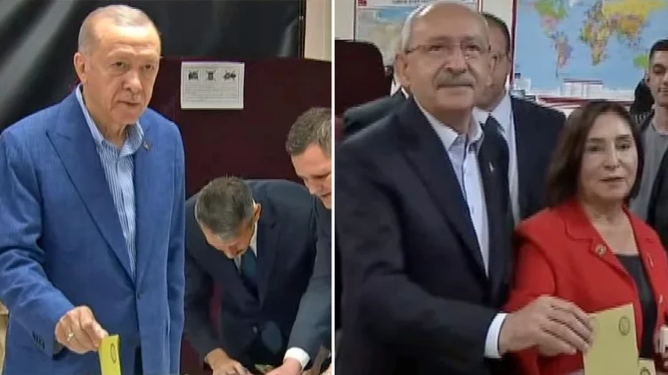 Zgjedhjet në Turqi, Erdogan dhe Kilicdaroglu votuan në të njëjtën kohë