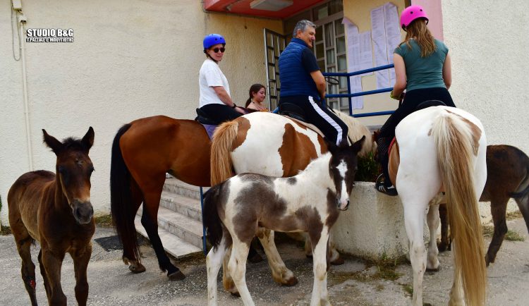 FOTO/ Protesta e fermerit grek, shkon me kalë dhe gomar për të votuar