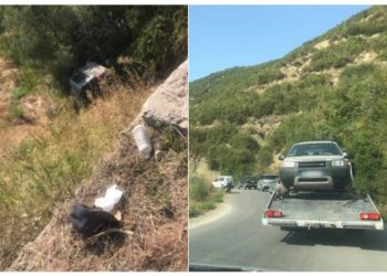 Furgoni del nga rruga në Elbasan – Librazhd