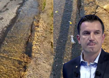 VIDEO – Veliajt i plasin ujërat e zeza pranë Laprakës