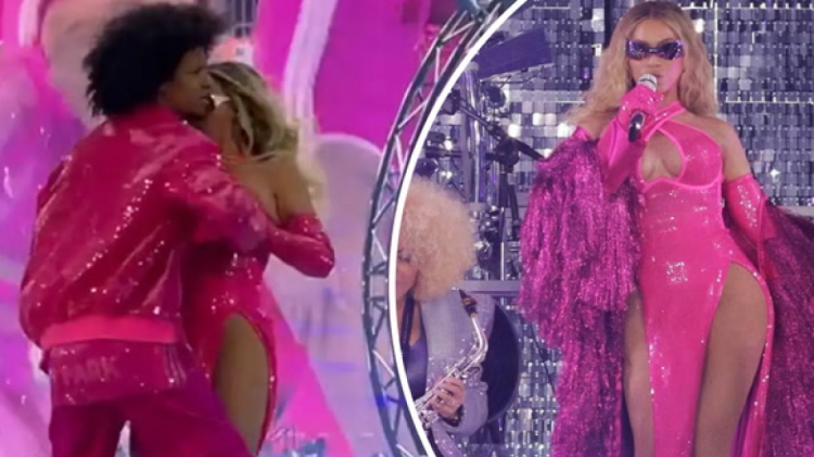 Moment problematik për Beyonce, fustani i rrëshqet por ndihmohet nga kërcimtari