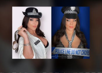 Foto/ Oficerja e egër braktis policinë për t’u zhveshur në…