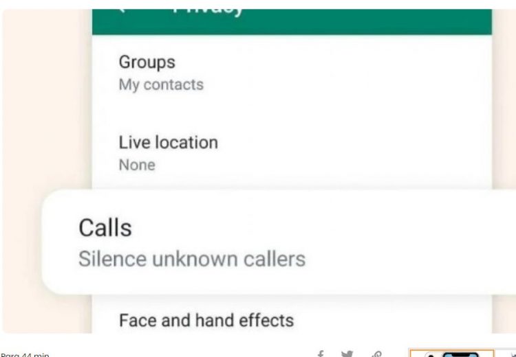 WhatsApp mund të hesht telefonatat nga numra të panjohur