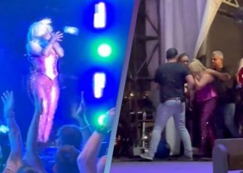 VIDEO/ Bebe Rexha qëllohet me telefon në fytyrë gjatë një koncerti në New York