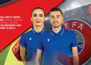 Pas Jorgjit, edhe dy arbitra shqiptarë Juxhin Xhaja e Emanuela Rusta ngjiten në Kategorinë e Parë të arbitrimit të UEFA-s!