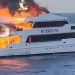 Video/ Jahti luksoz shpërthen në flakë në mes të detit në Egjipt, 3 turistë britanikë të zhdukur