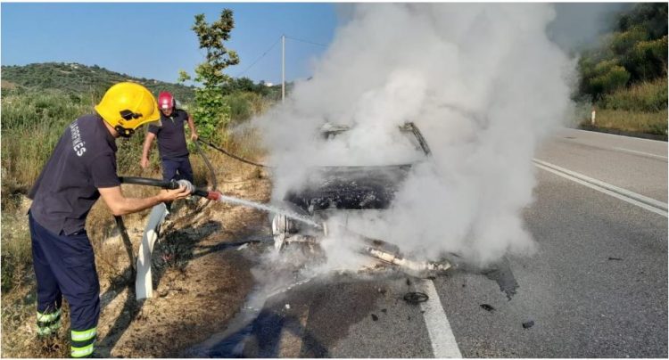 Merr flakë në ecje makina në aksin Levan-Tepelenë