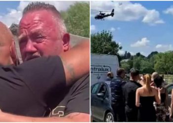 Falsifikoi vdekjen, 45-vjeçari shfaqet në funeralin e tij me helikopter