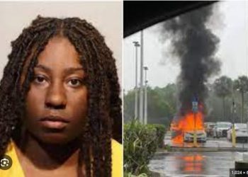 Video/ Nëna hyn në dyqan për të vjedhur, makina me dy fëmijët shpërthen në flakë