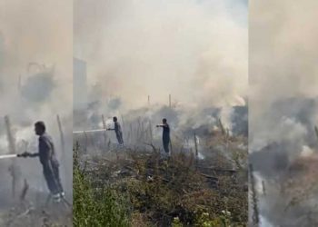 Zjarr i madh pranë stacionit të trenit, dyshimet e para