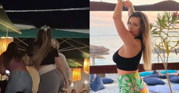 Olta Gixhari “trondit” korçarët, hipën mbi karrige dhe… (Video)