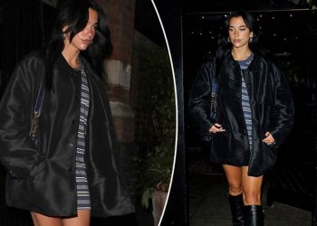 Dua Lipa shkëlqen me veshjen e saj pas premierës së “Barbie”