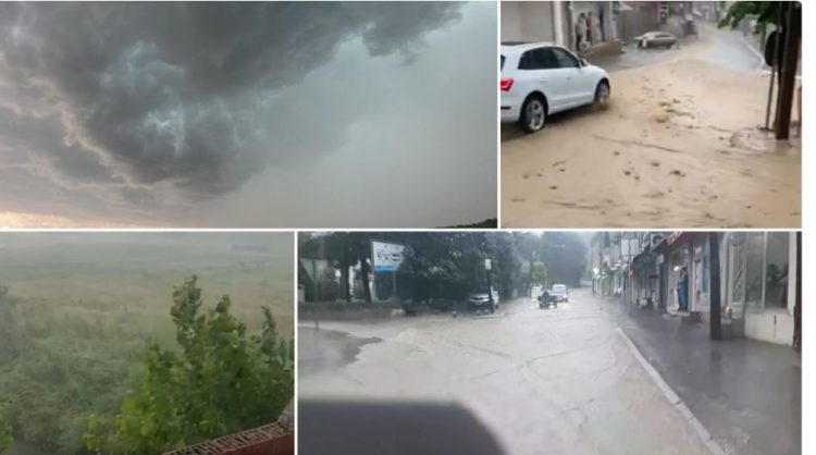 Përmbytet Kosova, shi i rrëmbyeshëm dhe erë e fuqishme në disa qytete