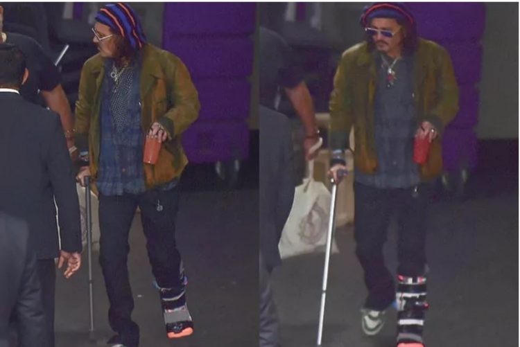 Çfarë i ka ndodhur? Johnny Depp shfaqet me këmbë të fashuar dhe bastun